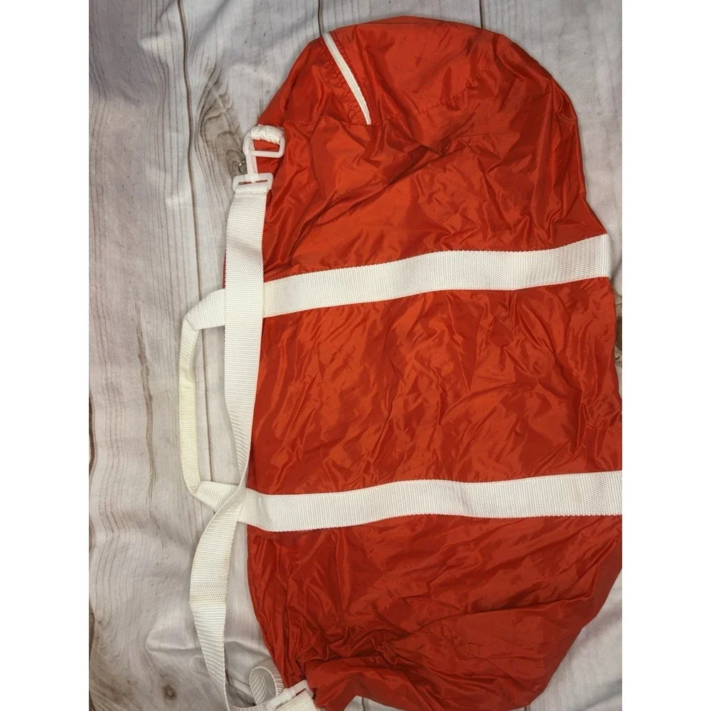 Vintage Timberland Weathergear Red Nylon Duffel Bag Packable‎ Gym Travel